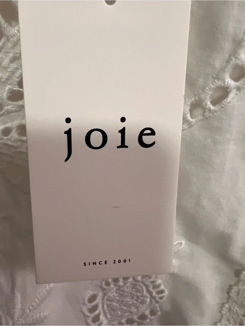 Joie Ivory Eyelet Embroidered Flutter Sleeve Cotton Blouse NWT Medium - Picture 4 of 12